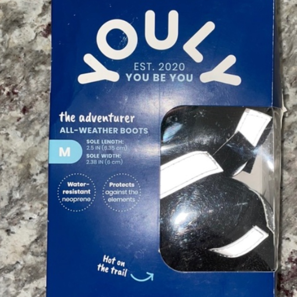 YOULY The Adventurer Water-Resistant All-Weather Dog Boots, Medium